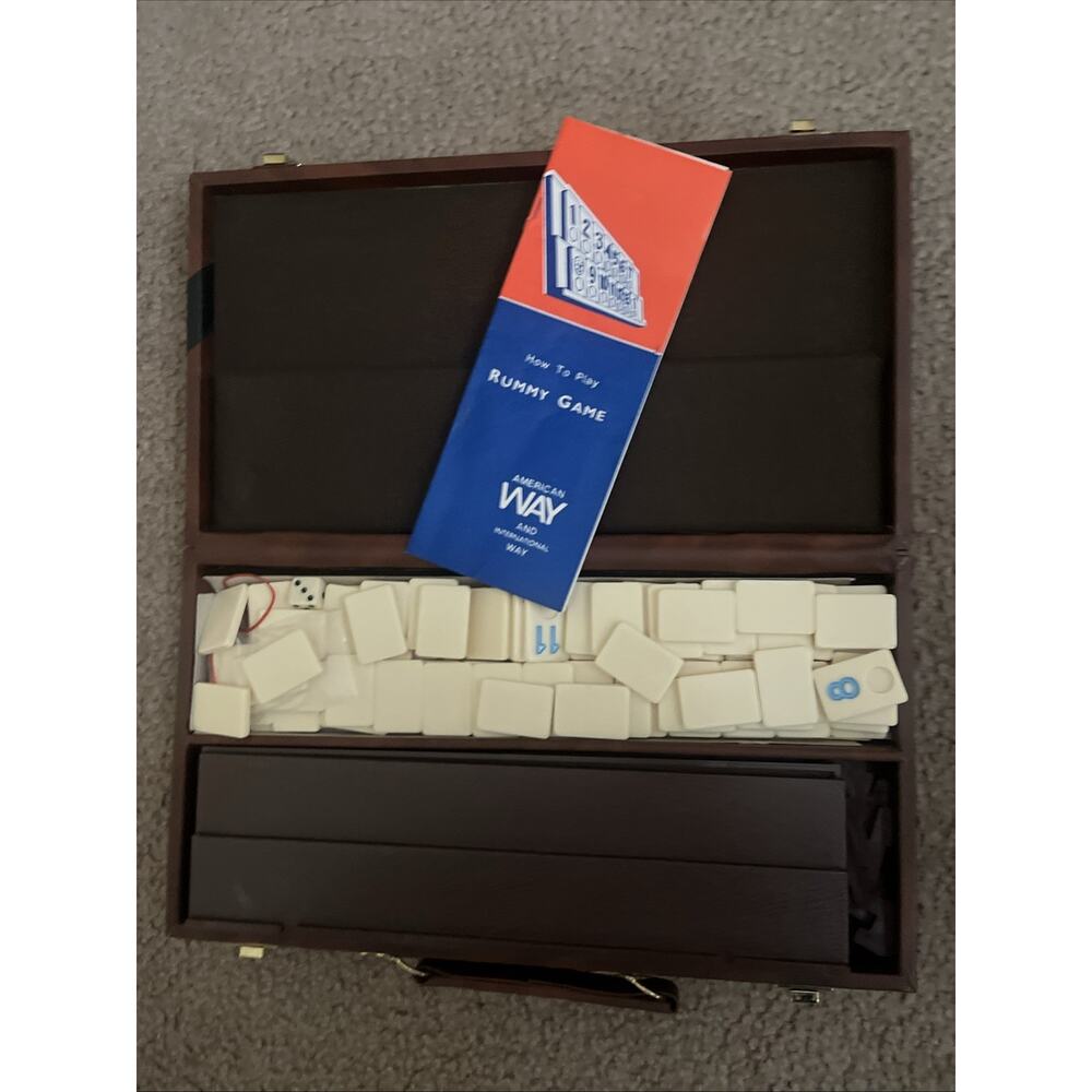 Cardinal Vintage Rummy-O Rummikub Game with Faux Leather Carrying Case - Picture 5 of 6